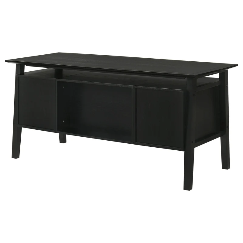 Coaster Furniture Goodson 801586 64-inch 4-Drawer Double Pedestal Computer Desk - Black