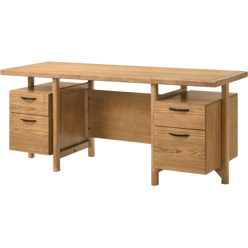 Coaster Furniture Roldan 801115 69-inch 4-drawer Computer Desk with File Drawer - Light Ash