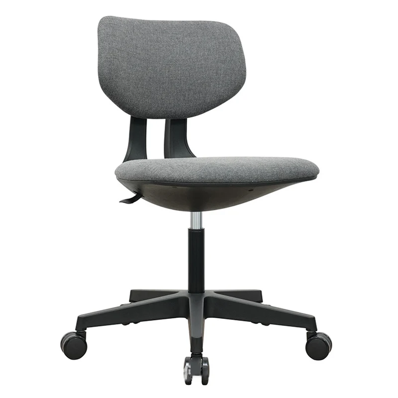 Modern Minimalist PP & Nylon & Linen Metal Swivel Desk Chair With Adjustable Height & Backrest For Home Office & Bedroom