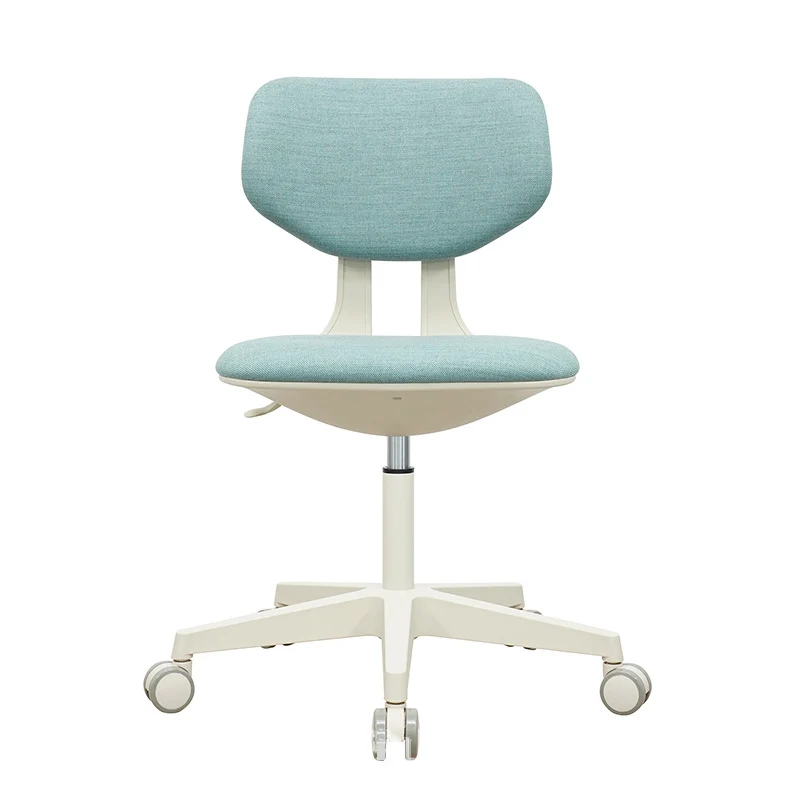 Modern Minimalist PP & Nylon & Linen Metal Swivel Desk Chair With Adjustable Height & Backrest For Home Office & Bedroom