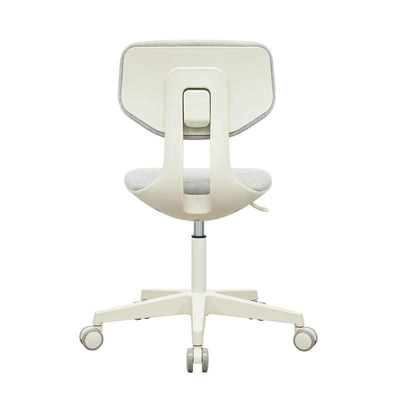 Modern Minimalist PP & Nylon & Linen Metal Swivel Desk Chair With Adjustable Height & Backrest For Home Office & Bedroom