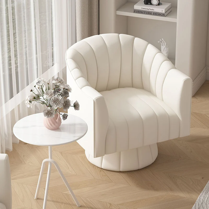 Contemporary Nordic Cat Scratch Leather Solid Wood Plywood Square Accent Chair Backrest Armrest Ergonomic, Waterproof & Stain-Resistant For Living Room