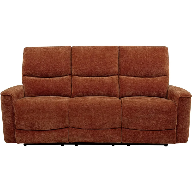 Coaster Furniture Navarro 609574 Chenille Upholstered Reclining Sofa - Burnt Orange