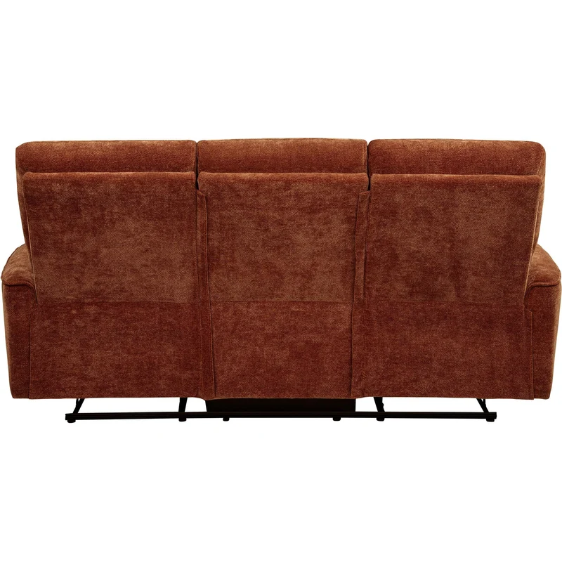 Coaster Furniture Navarro 609574 Chenille Upholstered Reclining Sofa - Burnt Orange
