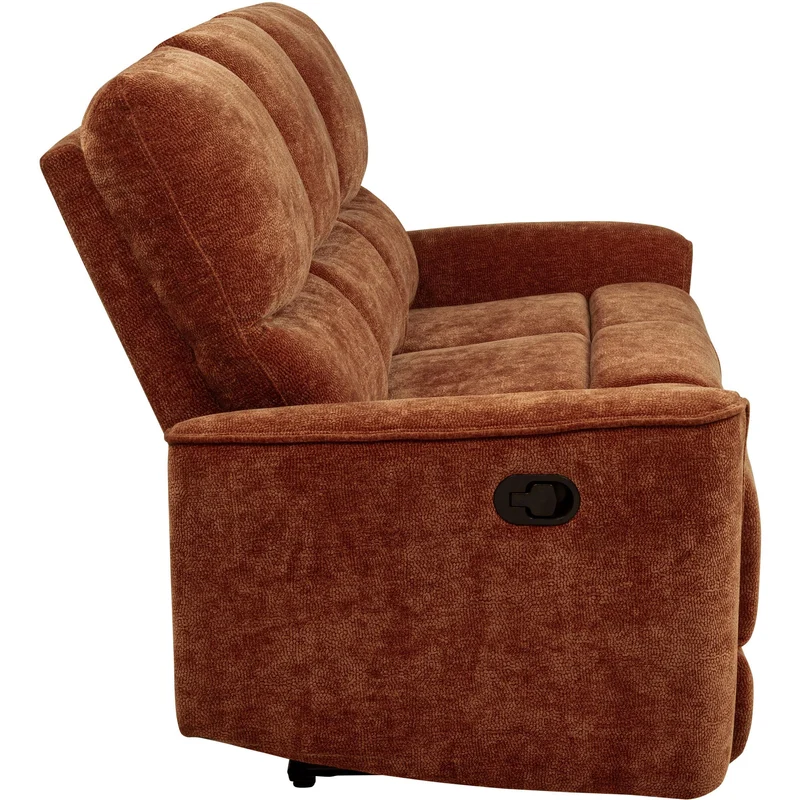 Coaster Furniture Navarro 609574 Chenille Upholstered Reclining Sofa - Burnt Orange