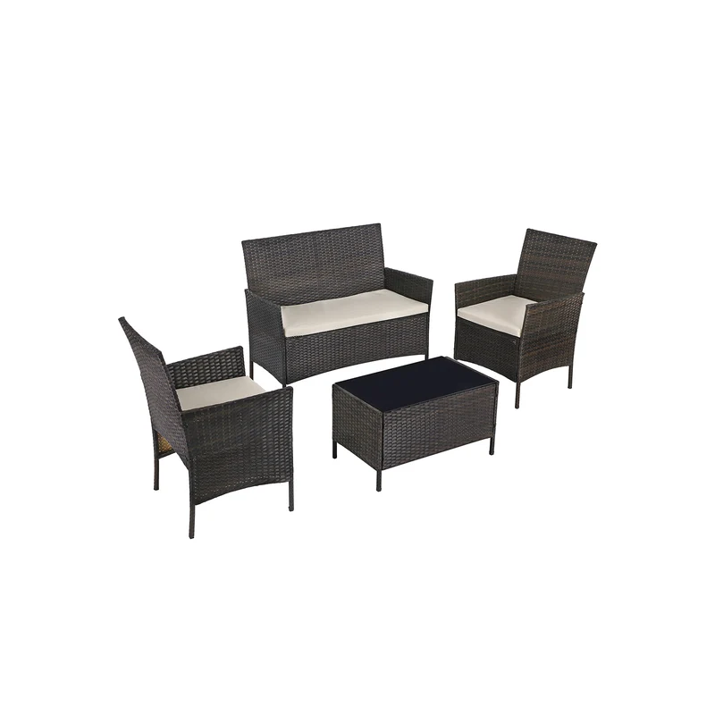 Conjunto de Muebles de jardín de Exterior de Ratán Mimbre de PE