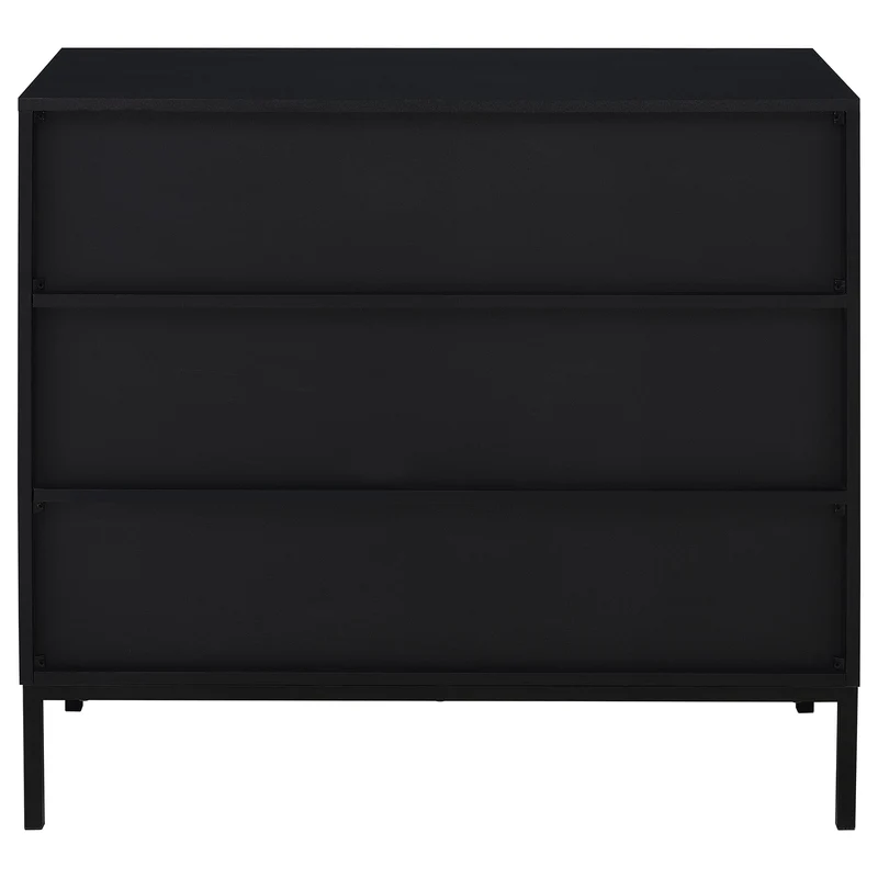 Coaster Furniture Jess 950420 2-door Arched Fluted Glass Accent Cabinet - Black