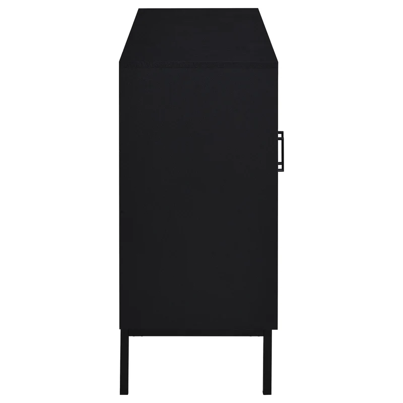 Coaster Furniture Jess 950420 2-door Arched Fluted Glass Accent Cabinet - Black