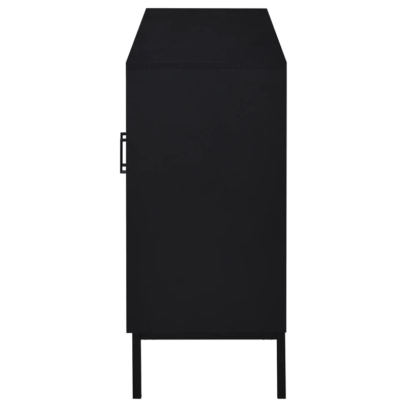 Coaster Furniture Jess 950420 2-door Arched Fluted Glass Accent Cabinet - Black