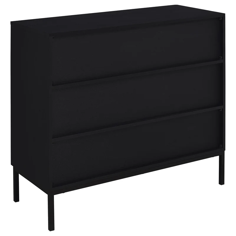 Coaster Furniture Jess 950420 2-door Arched Fluted Glass Accent Cabinet - Black