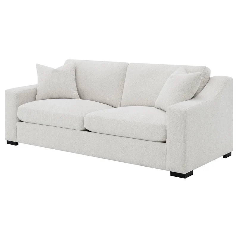Coaster Furniture Ashlyn 552091 Fabric Upholstered Track Arm Sofa - Sand