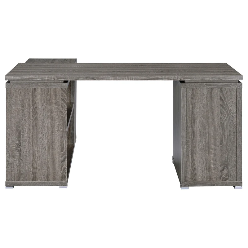 Coaster Furniture Yvette 800518 60-inch 3-Drawer L-Shape Computer Desk - Weathered Grey
