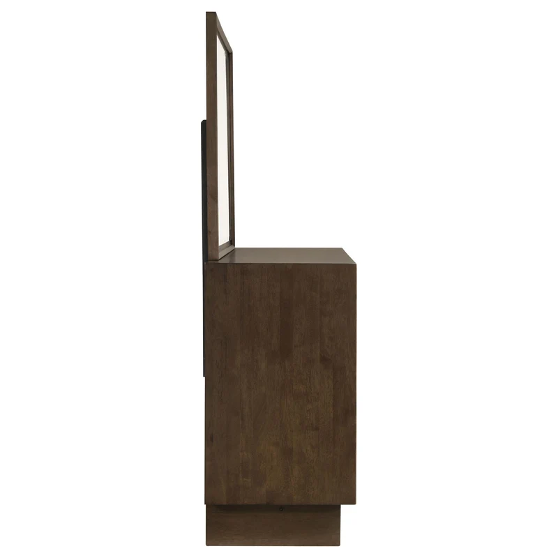Coaster Furniture Glenwood 225013M 6-Drawer Dresser and Mirror - Warm Brown