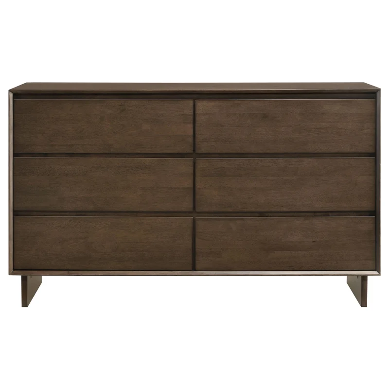Coaster Furniture Glenwood 225013 6-Drawer Dresser Cabinet - Warm Brown