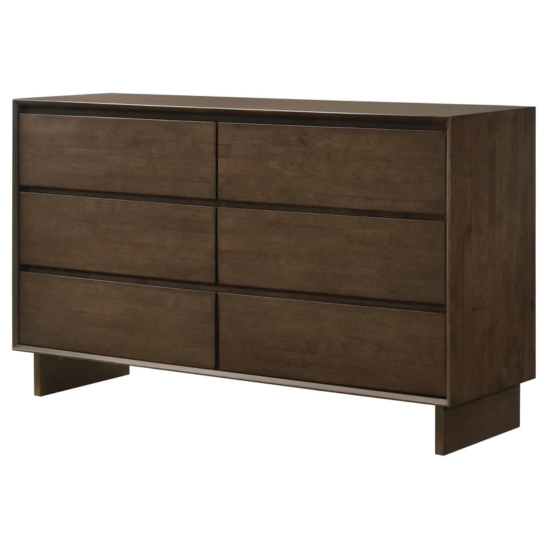Coaster Furniture Glenwood 225013 6-Drawer Dresser Cabinet - Warm Brown