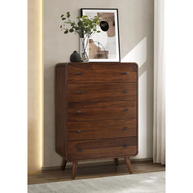 Coaster Furniture Robyn 205135 5-Drawer Bedroom Chest of Drawers - Dark Walnut
