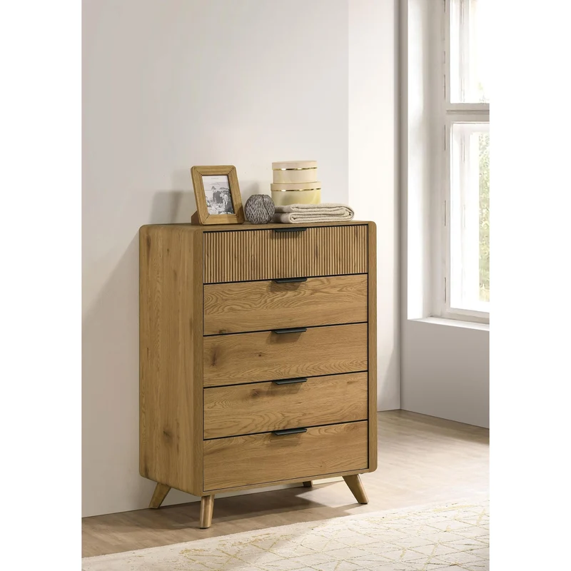 Coaster Furniture Bennett 222905 5-drawer Bedroom Chest - Light Oak