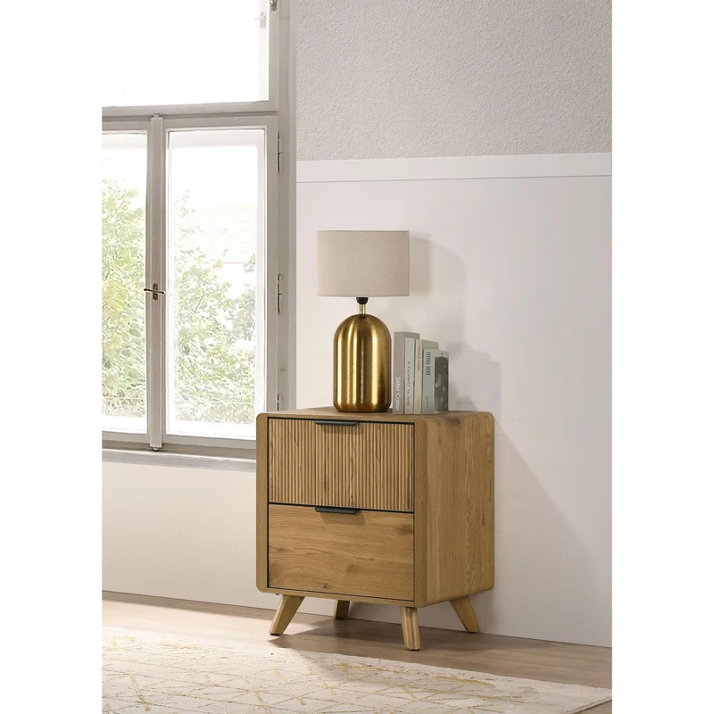 Coaster Furniture Bennett 222902 2-drawer Bedroom Nightstand Bedside Table - Light Oak