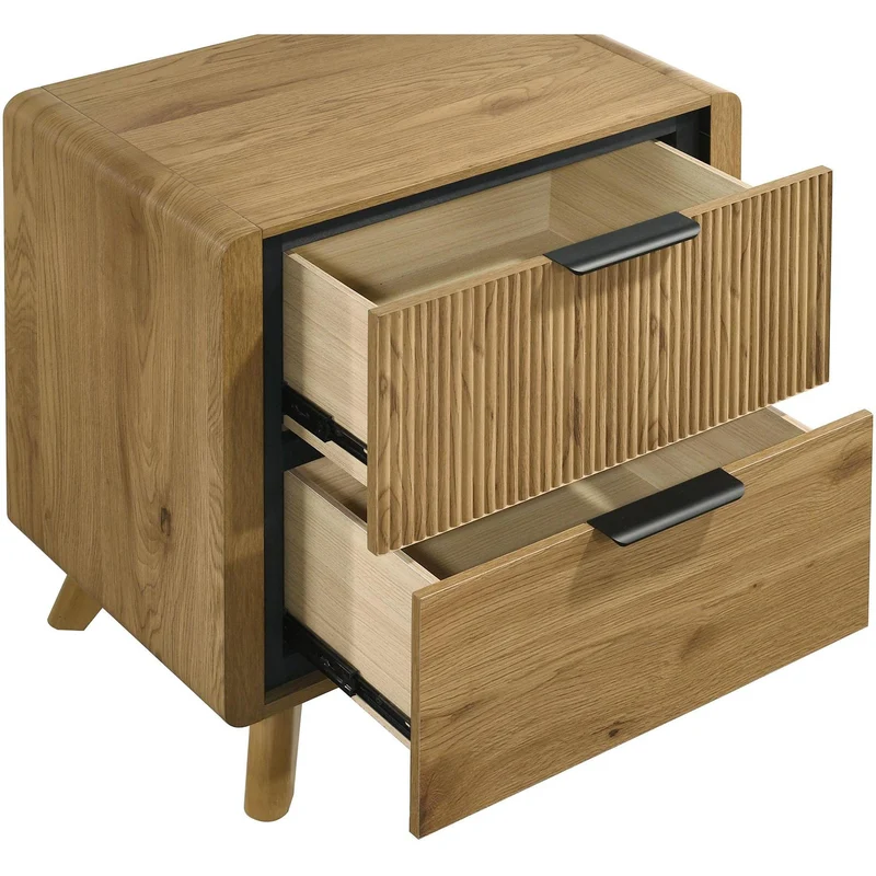 Coaster Furniture Bennett 222902 2-drawer Bedroom Nightstand Bedside Table - Light Oak
