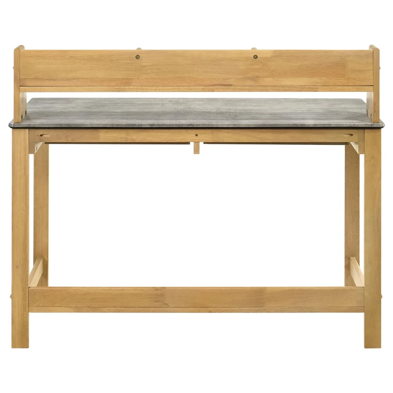 Coaster Furniture Besler 801075 47-inch SmartTop Writing Desk with Shelf - Cement/Natural