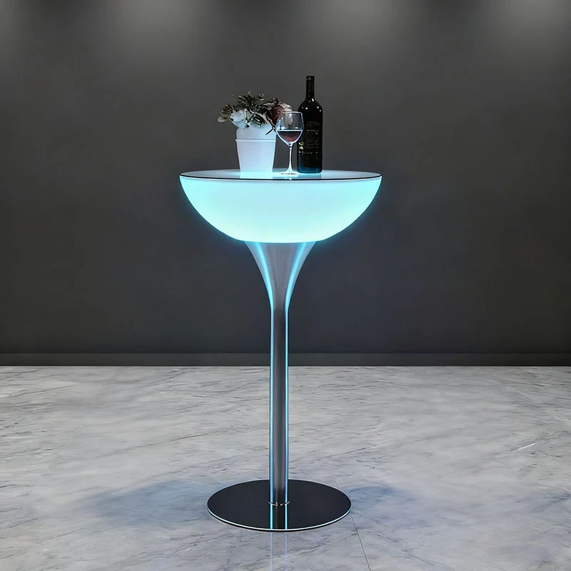 Contemporary Creative Round Tempered Glass PE LED Standing Floor Lamp For Kitchen