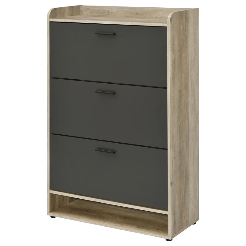 Coaster Furniture Denia 950404 3-tier Engineered Wood Shoe Cabinet - Grey