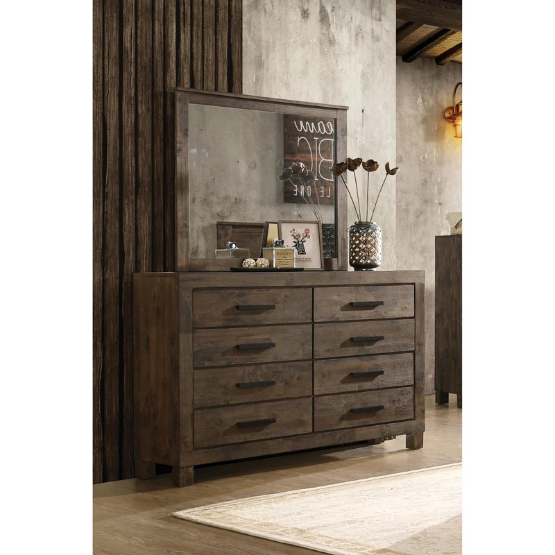 Coaster Furniture Woodmont 222634 Dresser Mirror - Rustic Golden Brown