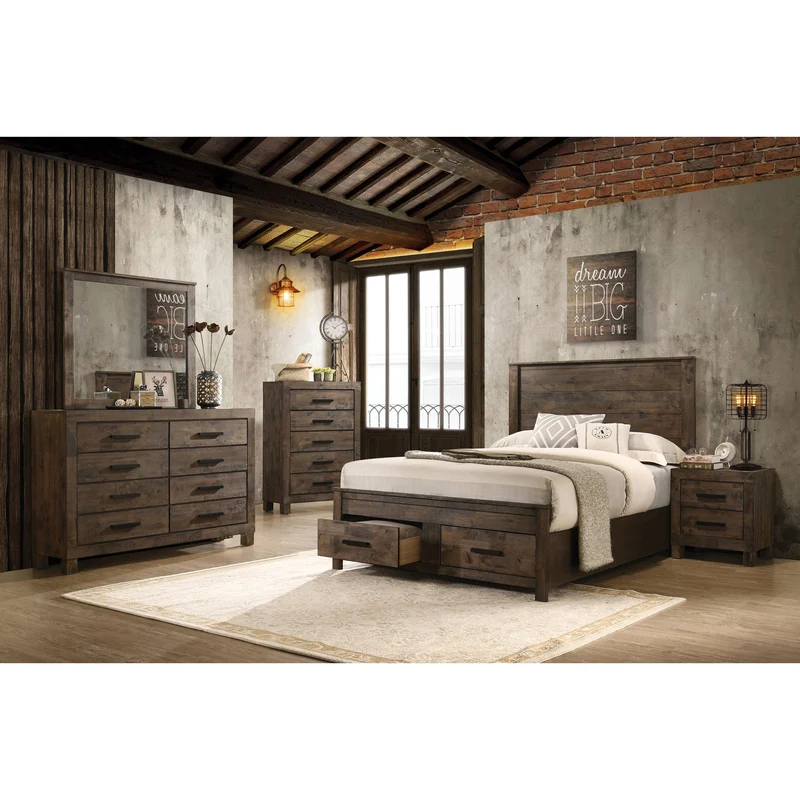 Coaster Furniture Woodmont 222634 Dresser Mirror - Rustic Golden Brown