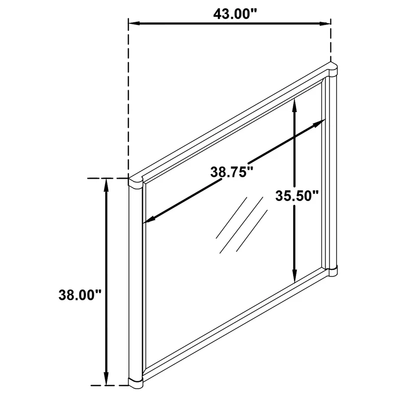 Coaster Furniture Gracemont 225074 Dresser Mirror - White