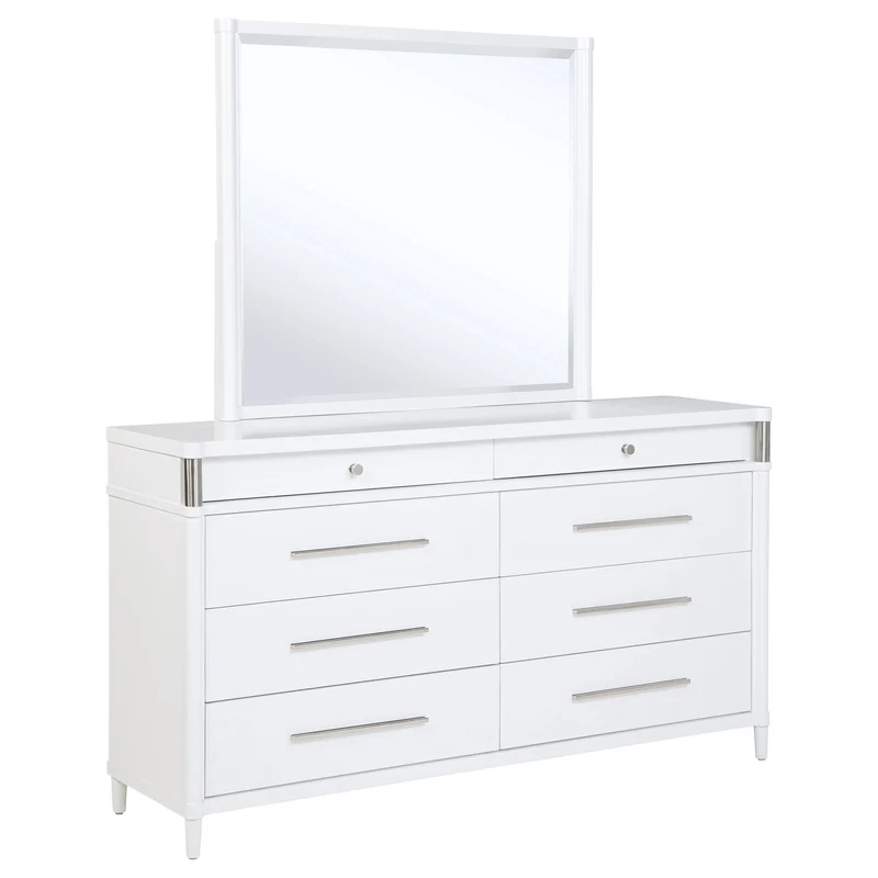 Coaster Furniture Gracemont 225073M 8-drawer Bedroom Dresser with Mirror - White