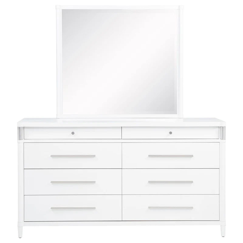 Coaster Furniture Gracemont 225073M 8-drawer Bedroom Dresser with Mirror - White