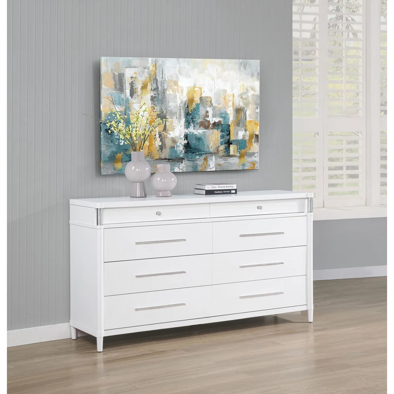 Coaster Furniture Gracemont 225073 8-drawer Bedroom Dresser Cabinet - White