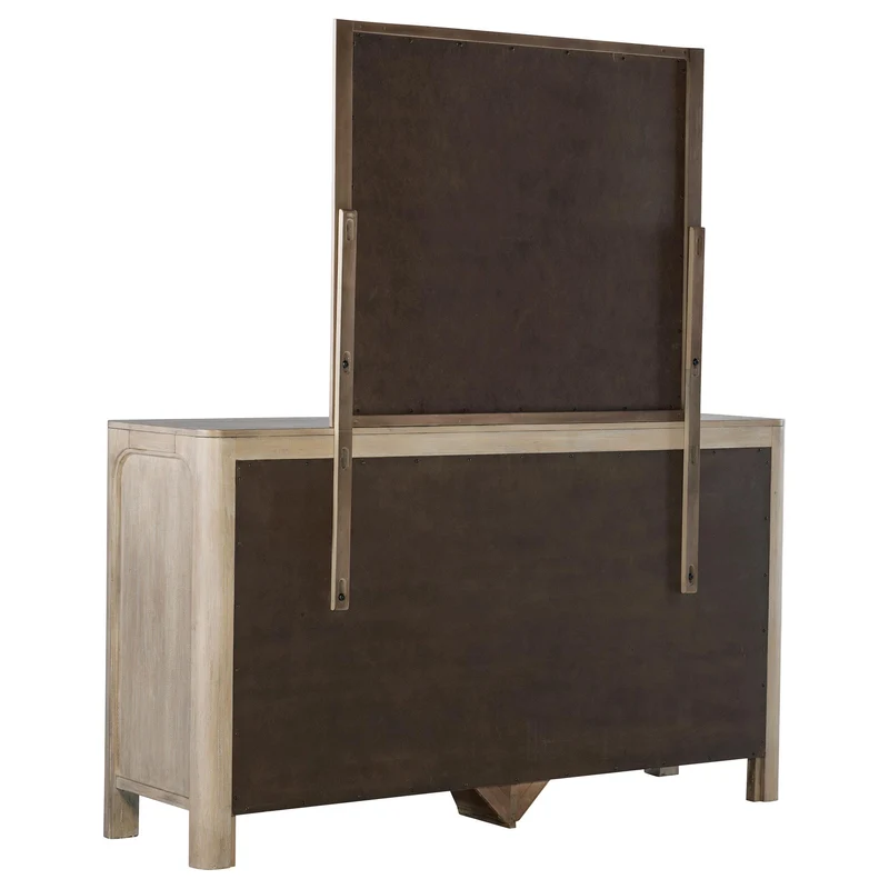 Coaster Furniture Solano 222523M 9-drawer Bedroom Dresser with Mirror - Weathered Mango
