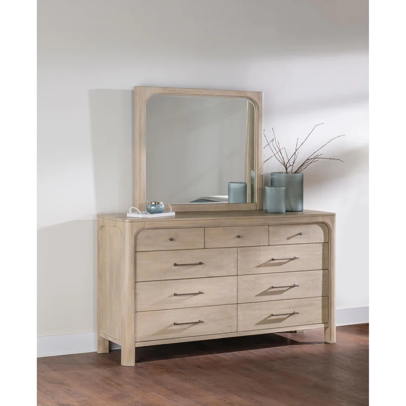 Coaster Furniture Solano 222523M 9-drawer Bedroom Dresser with Mirror - Weathered Mango
