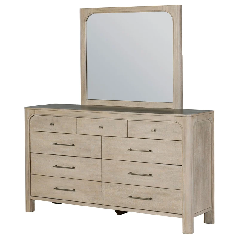 Coaster Furniture Solano 222523M 9-drawer Bedroom Dresser with Mirror - Weathered Mango