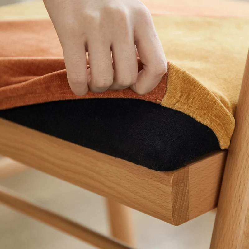 Traditional French Trapezoidal Beech Wood Pine Board Faux Cotton-Linen Fabric Sponge Adjustable Kids Desk Chair For Study