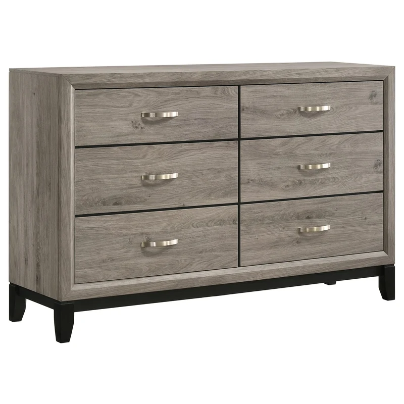 Coaster Furniture Valen 215913 6-drawer Bedroom Dresser Cabinet - Light Taupe