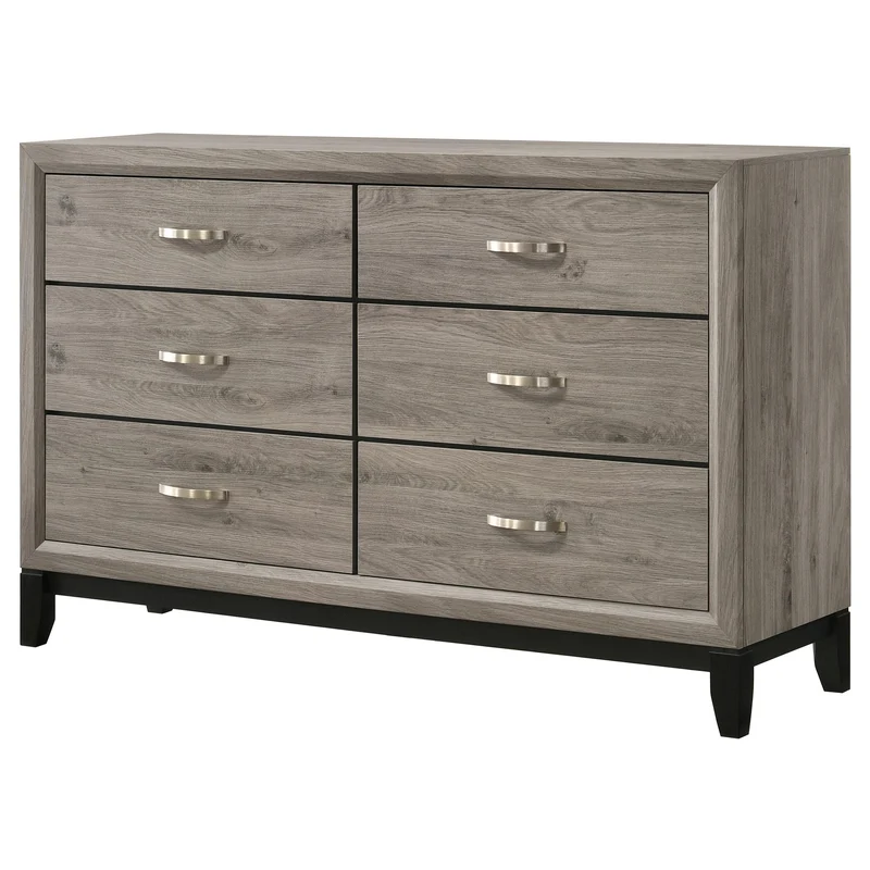 Coaster Furniture Valen 215913 6-drawer Bedroom Dresser Cabinet - Light Taupe