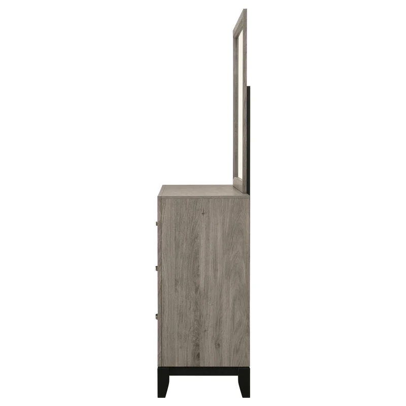 Coaster Furniture Valen 215913M 6-drawer Bedroom Dresser and Mirror - Light Taupe