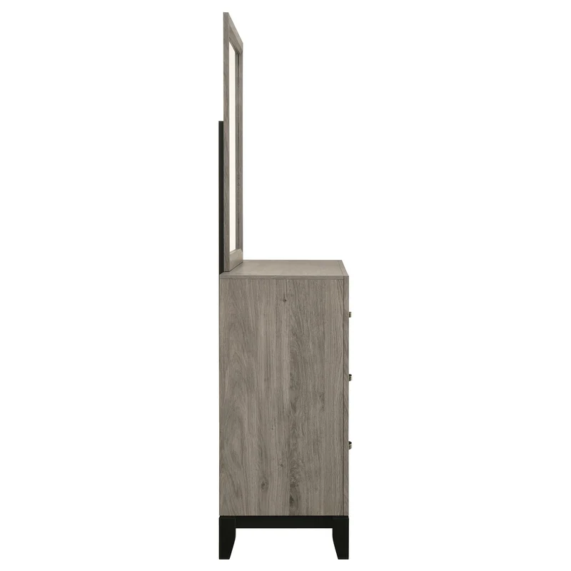 Coaster Furniture Valen 215913M 6-drawer Bedroom Dresser and Mirror - Light Taupe