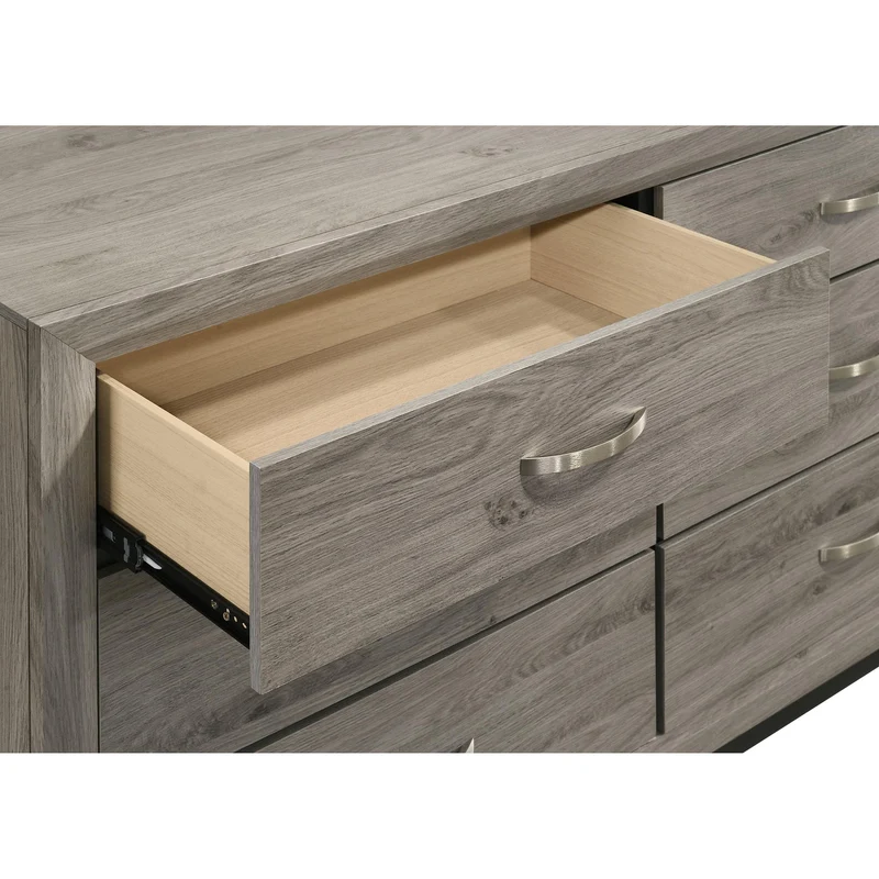 Coaster Furniture Valen 215913M 6-drawer Bedroom Dresser and Mirror - Light Taupe