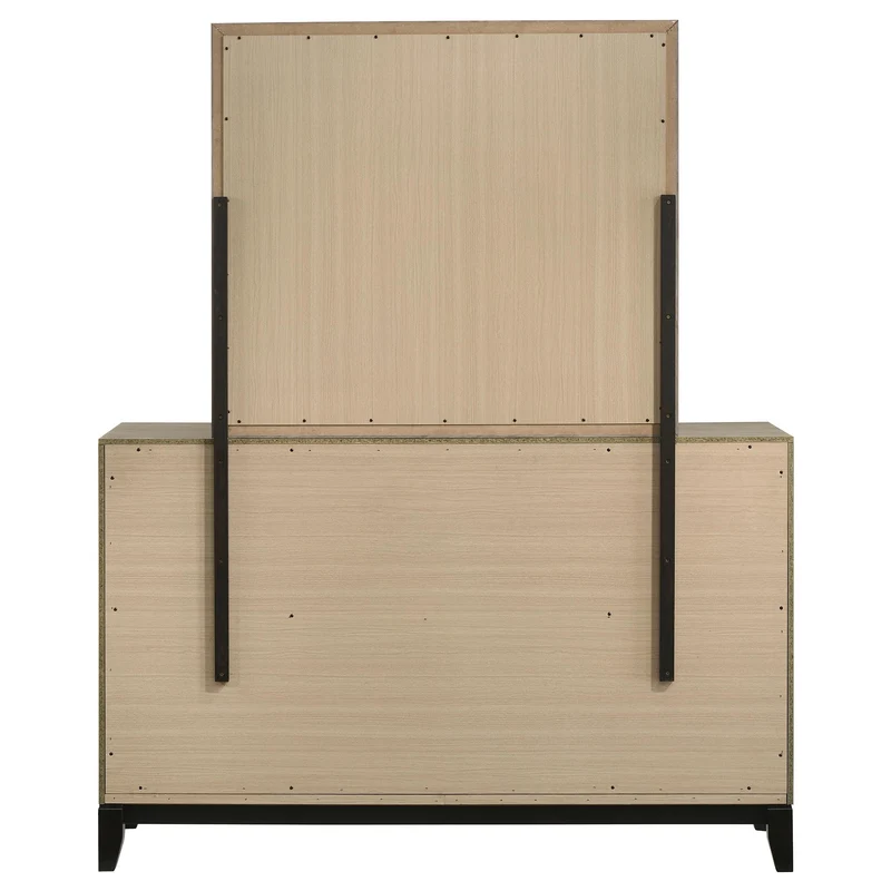 Coaster Furniture Valen 215913M 6-drawer Bedroom Dresser and Mirror - Light Taupe