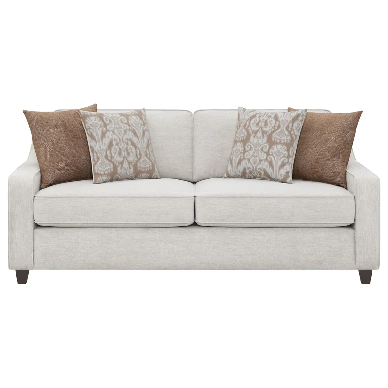 Coaster Furniture Christine 552061 Upholstered Sloped Arm Sofa - Beige