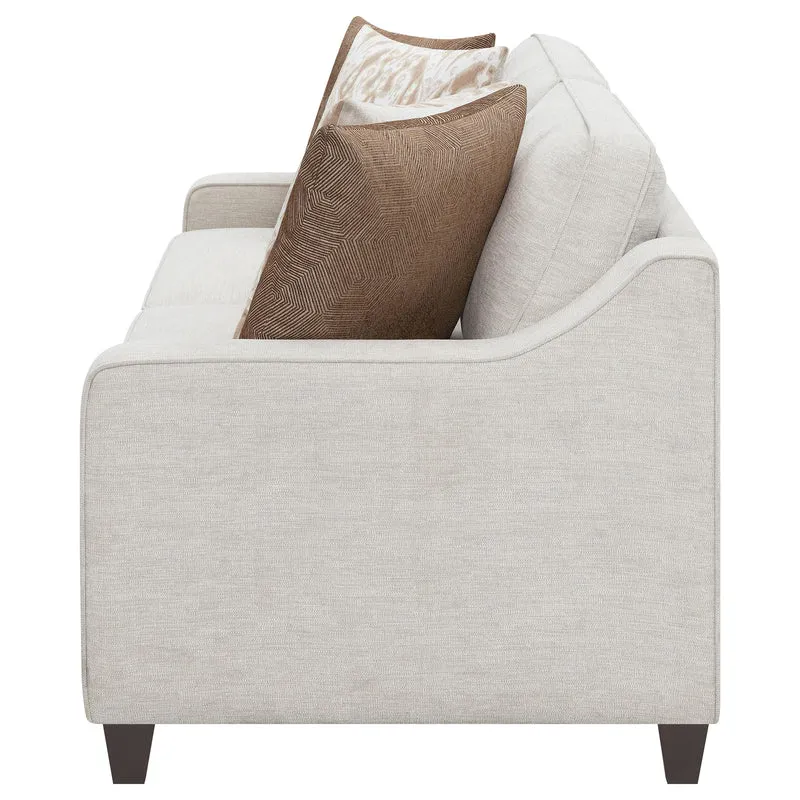 Coaster Furniture Christine 552061 Upholstered Sloped Arm Sofa - Beige