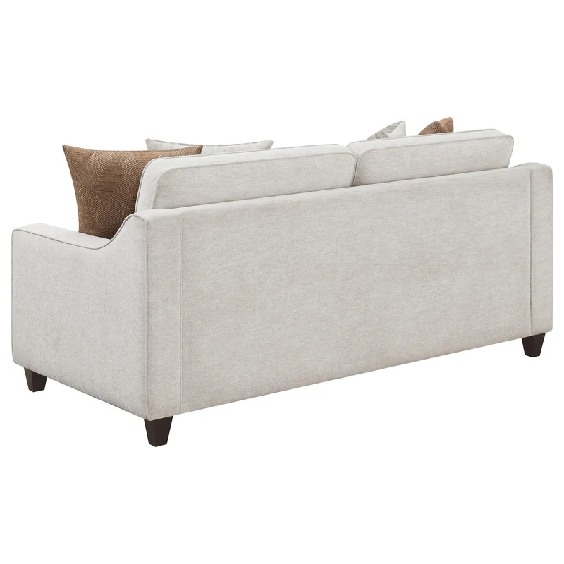 Coaster Furniture Christine 552061 Upholstered Sloped Arm Sofa - Beige