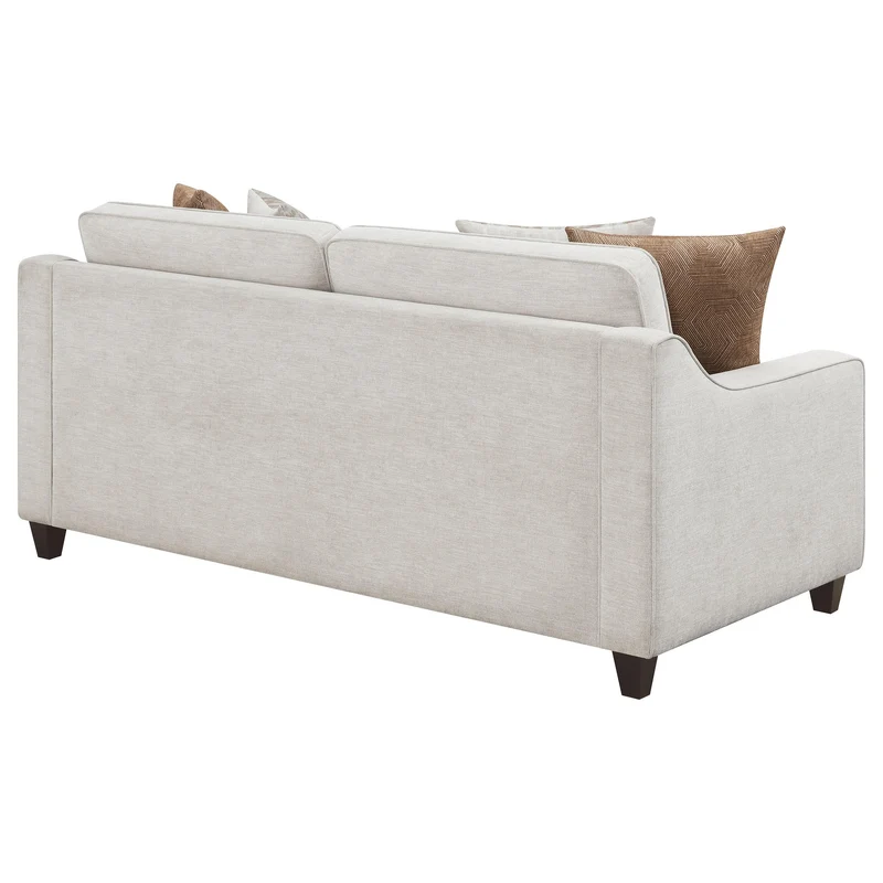 Coaster Furniture Christine 552061 Upholstered Sloped Arm Sofa - Beige