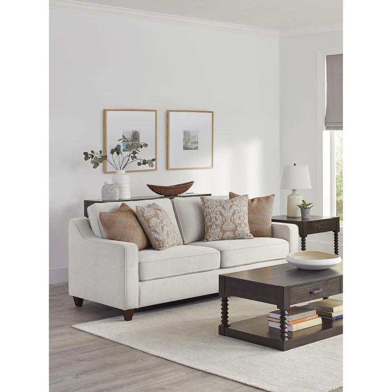Coaster Furniture Christine 552061 Upholstered Sloped Arm Sofa - Beige