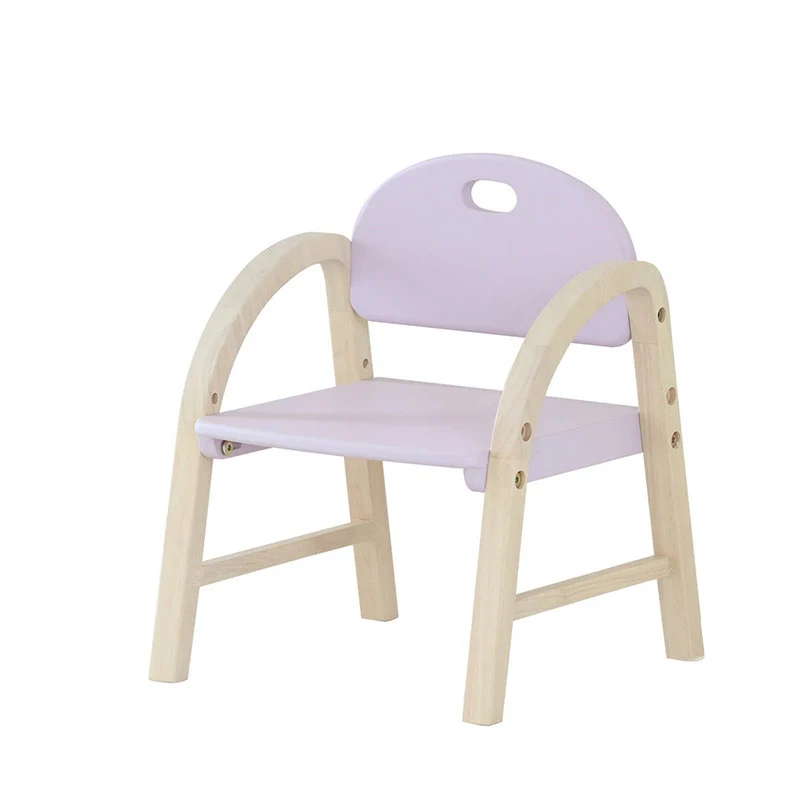 Contemporary Scandinavian Solid Wood Arc Liftable Kids Chair Backrest Armrest For Living Room