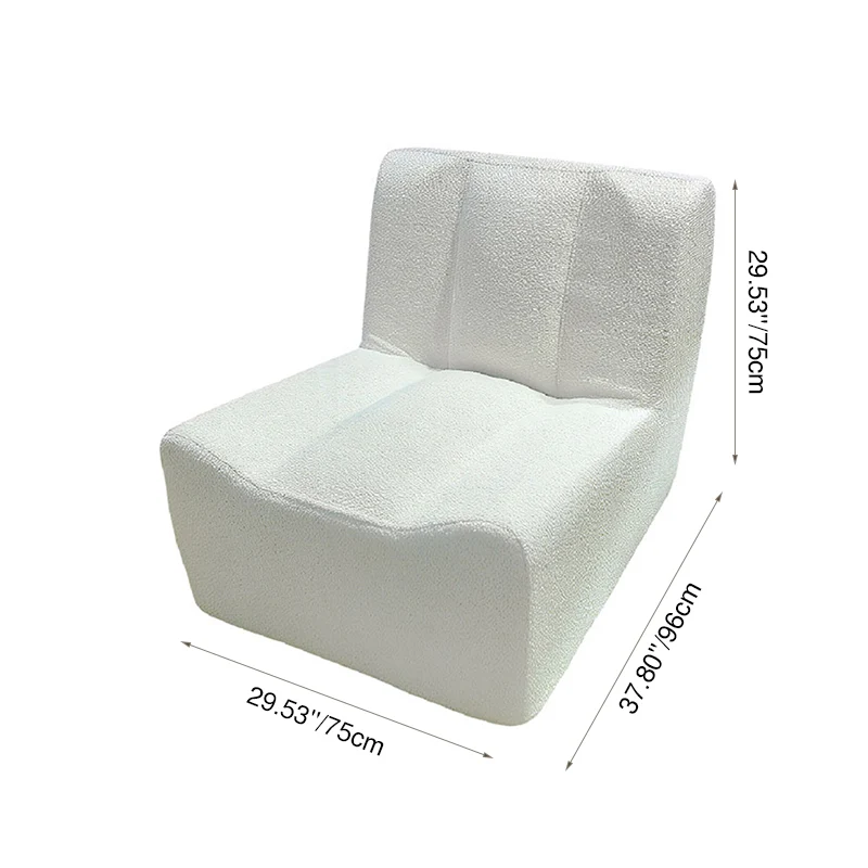 Modern Minimalist Sherpa Compression Sofa - Frame-Free High Resilience Foam Couch For Living Room