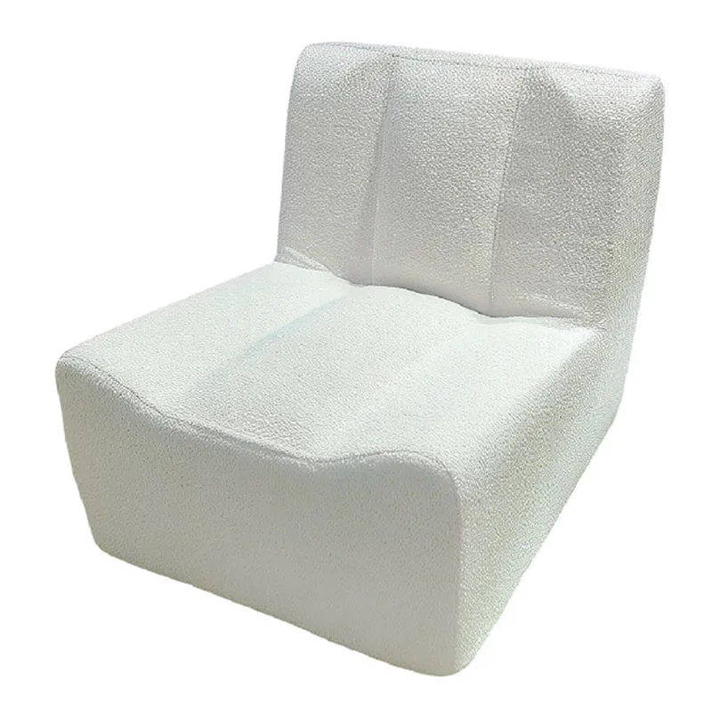 Modern Minimalist Sherpa Compression Sofa - Frame-Free High Resilience Foam Couch For Living Room
